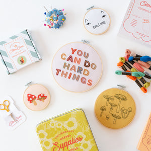 You Can Do Hard Things Embroidery Hoop Kit