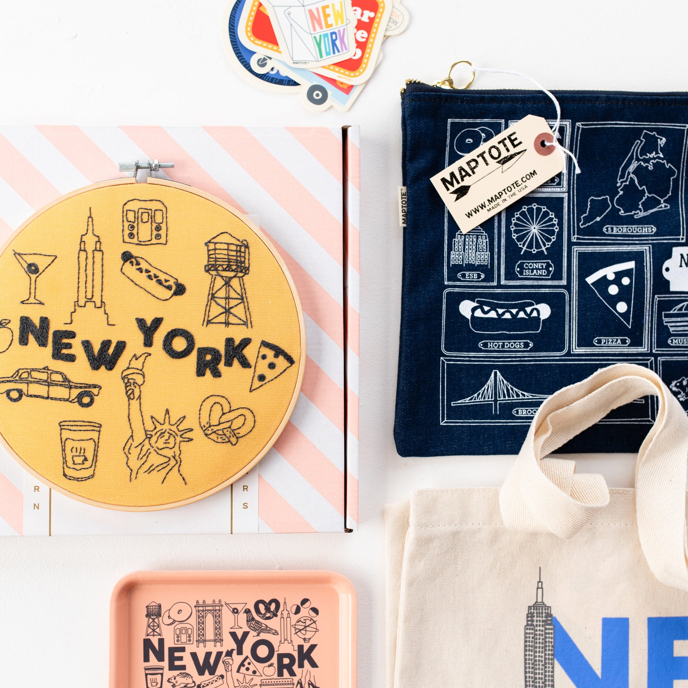 New York x Maptote Embroidery Hoop Kit