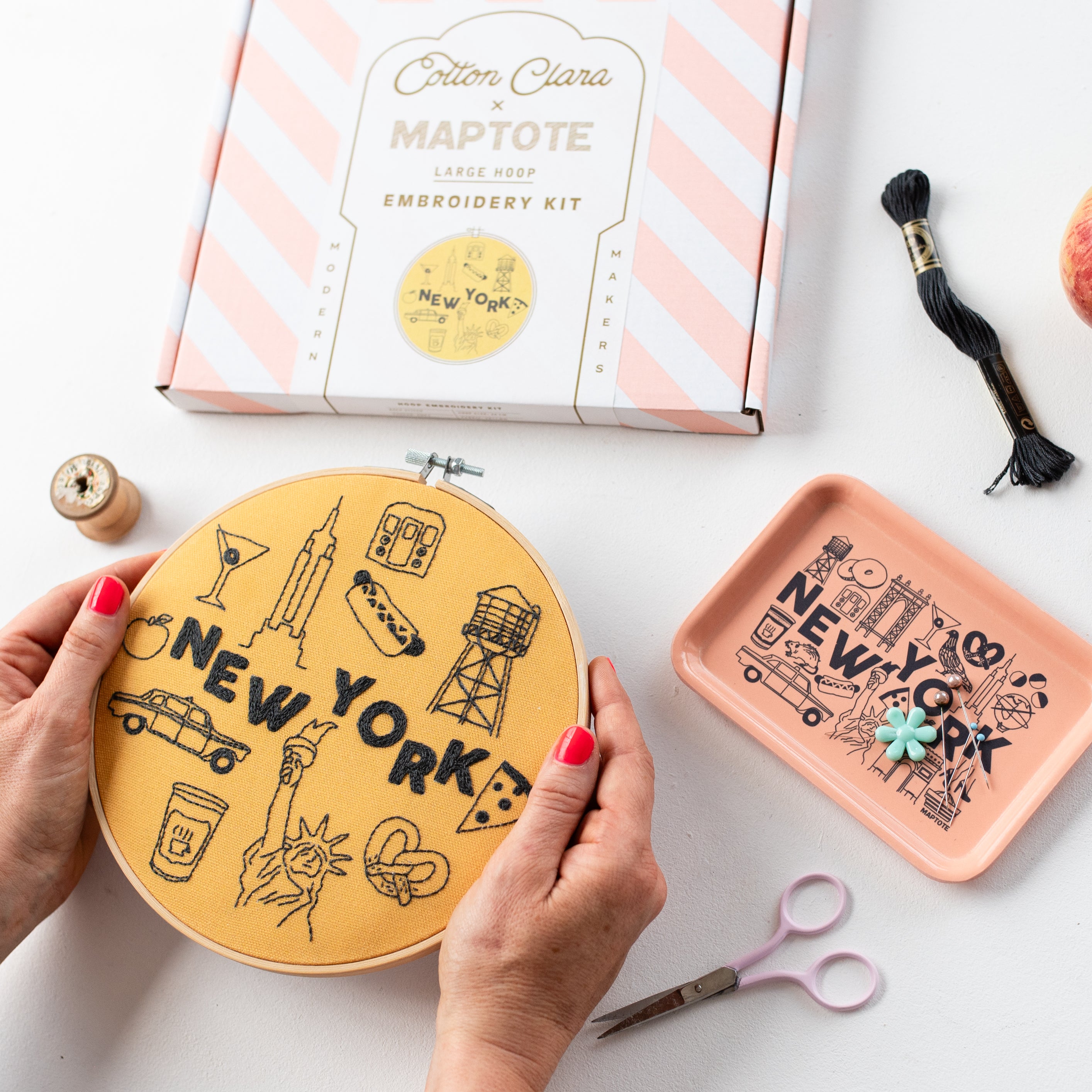 New York x Maptote Embroidery Hoop Kit