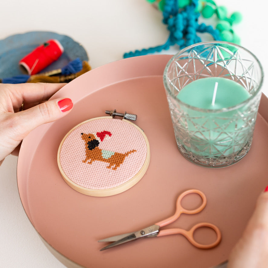 Dachshund Mini Cross Stitch PDF Pattern – Instant Download