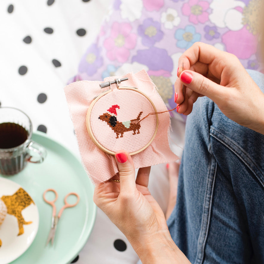 Dachshund Mini Cross Stitch PDF Pattern – Instant Download