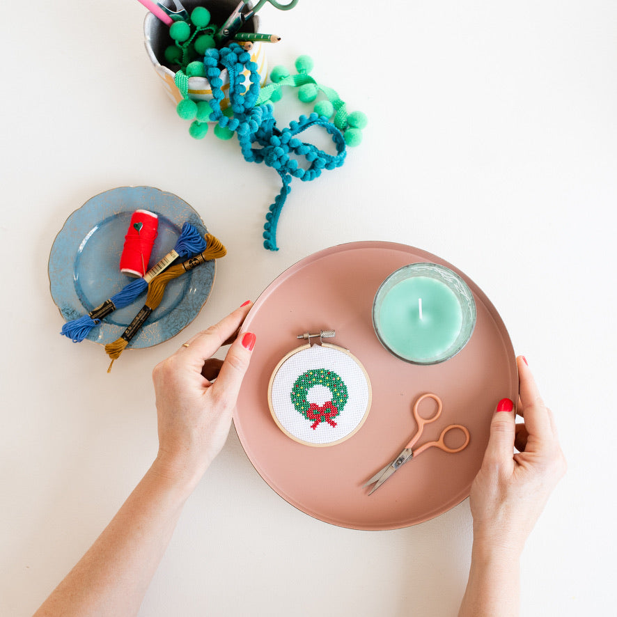 Wreath Mini Cross Stitch PDF Pattern – Instant Download