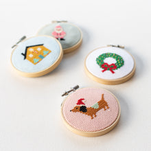 Load image into Gallery viewer, Wreath Mini Cross Stitch PDF Pattern – Instant Download
