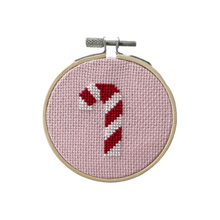 Load image into Gallery viewer, Candy Cane Cross Stitch Kit