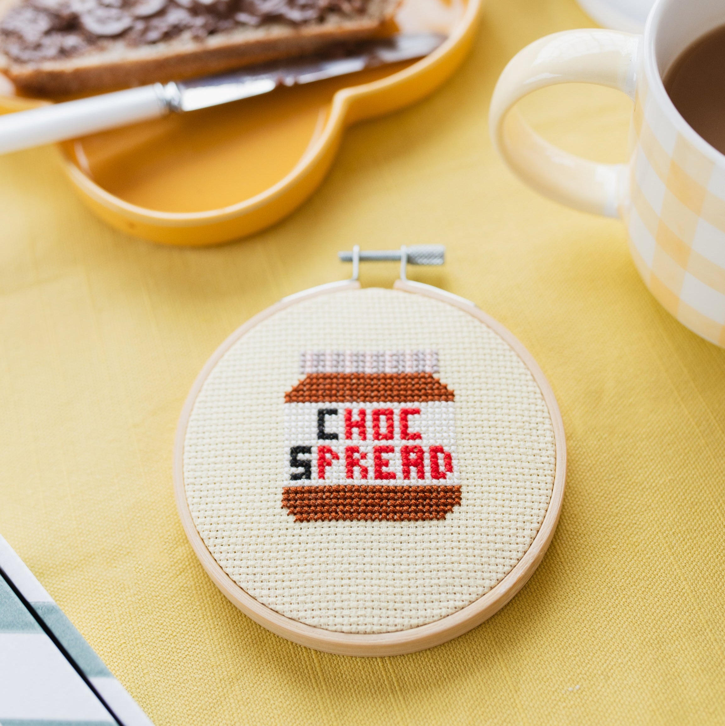 Choc Spread Mini Cross Stitch PDF Pattern – Instant Download