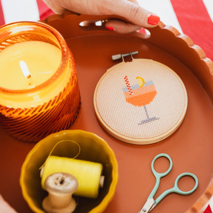 Aperol Mini Cross Stitch PDF Pattern – Instant Download