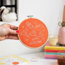 Load image into Gallery viewer, Aries Embroidery Hoop Kit