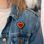 Goldwork Heart Brooch Hoop Club Box