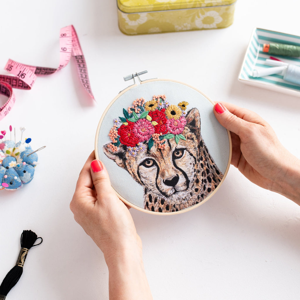 Floral Cheetah Embroidery - One Off Box
