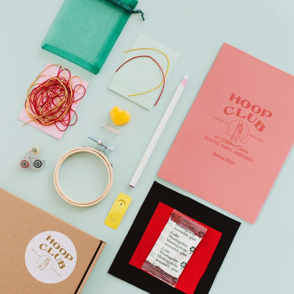 Goldwork Heart Brooch Hoop Club Box