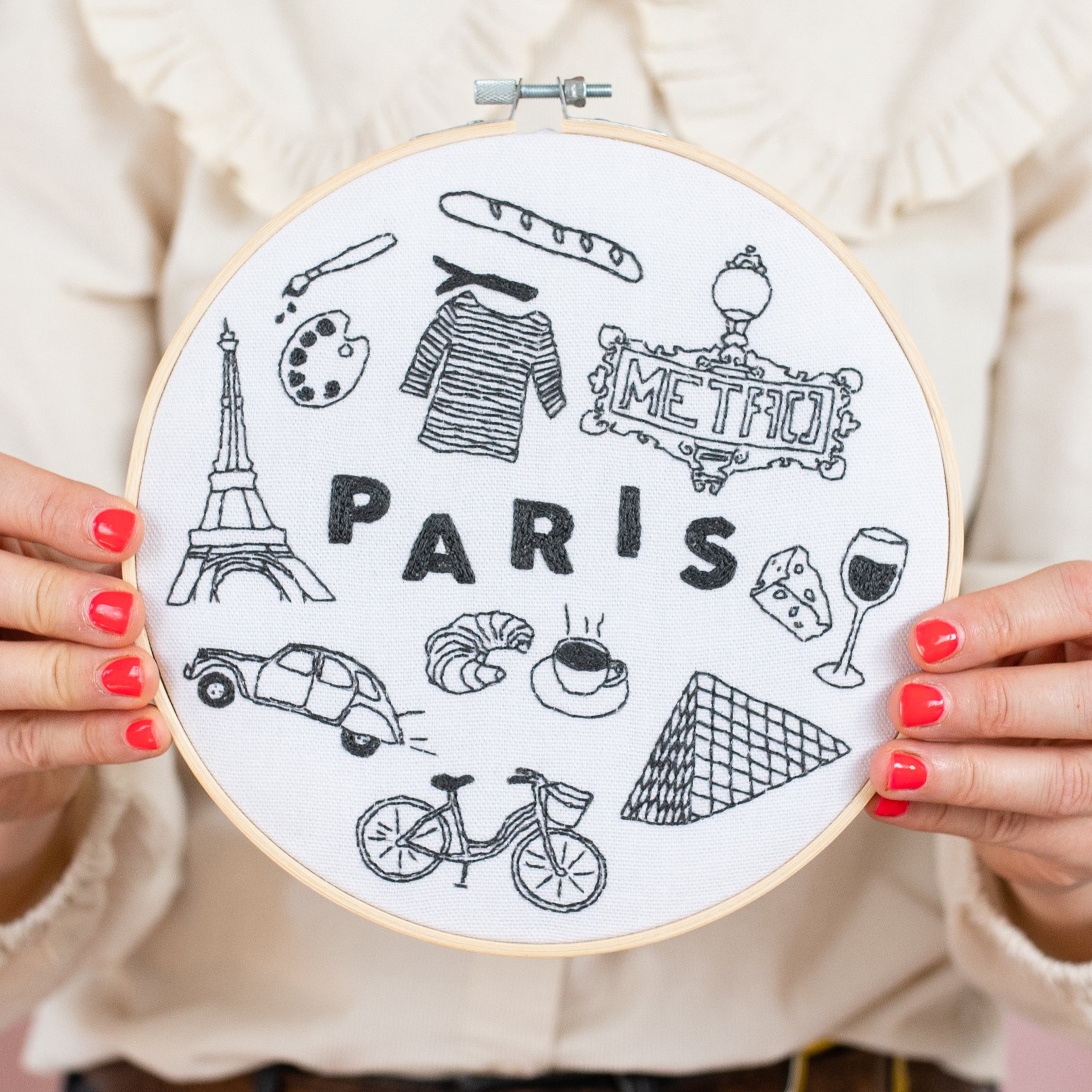 Paris x Maptote Embroidery Hoop Kit