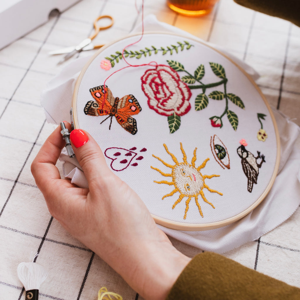 Sun Eye Butterfly Embroidery - One Off Box