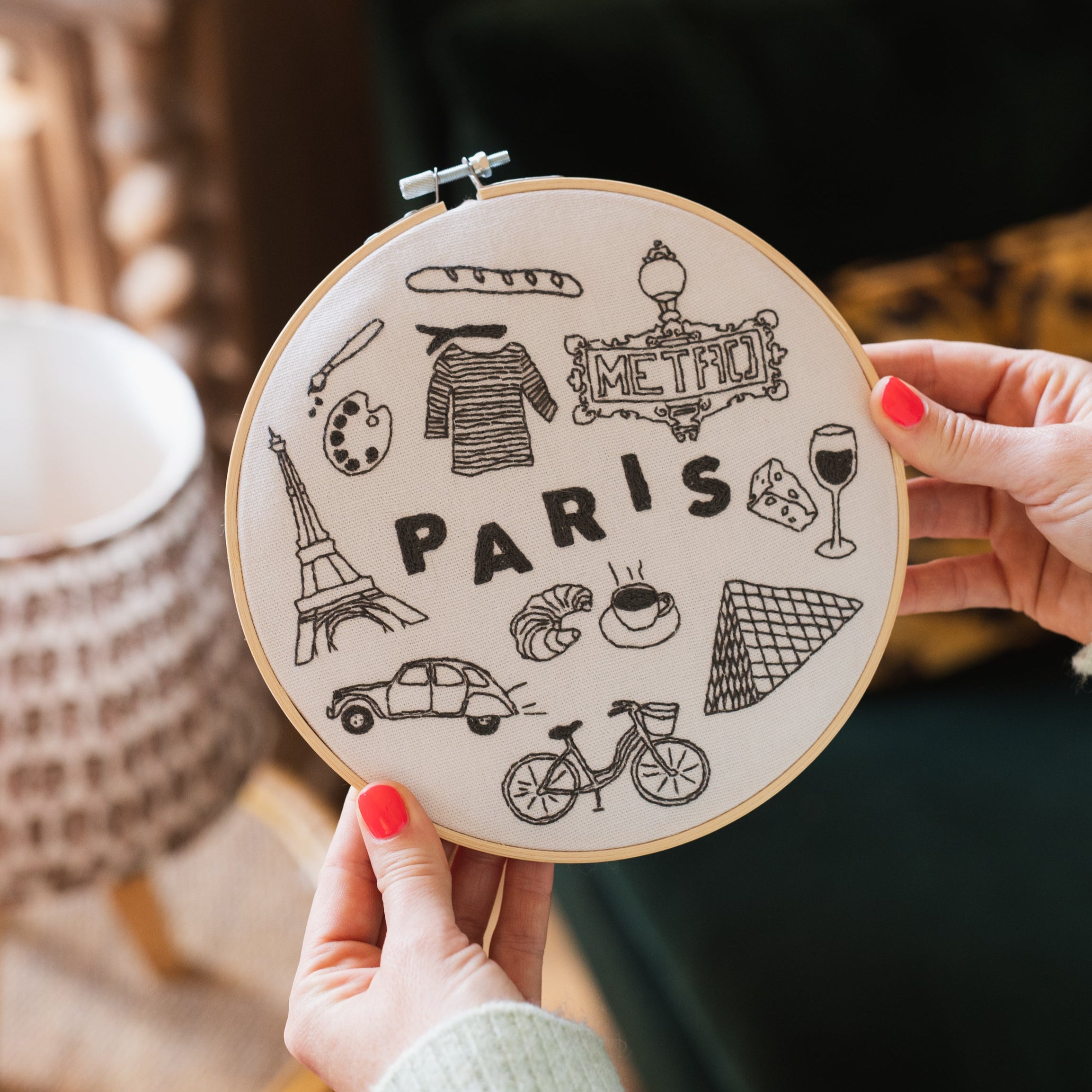 Paris x Maptote Embroidery Hoop Kit