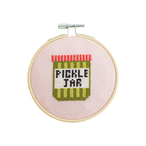 Pickle Jar Cross Stitch Kit