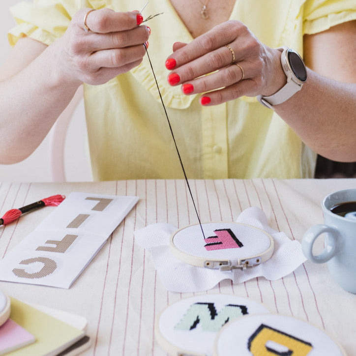 Drop Shadow Alphabet Cross Stitch Kit
