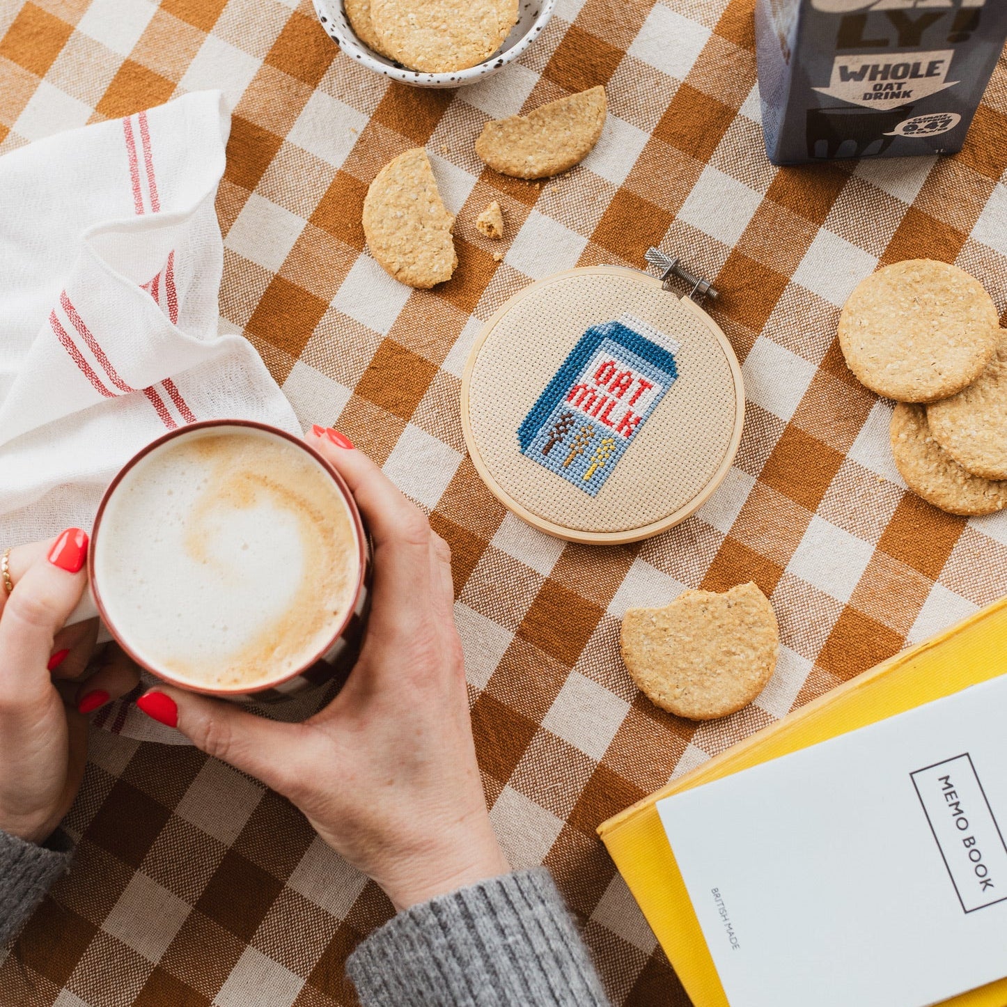 Oat Milk Cross Stitch Kit