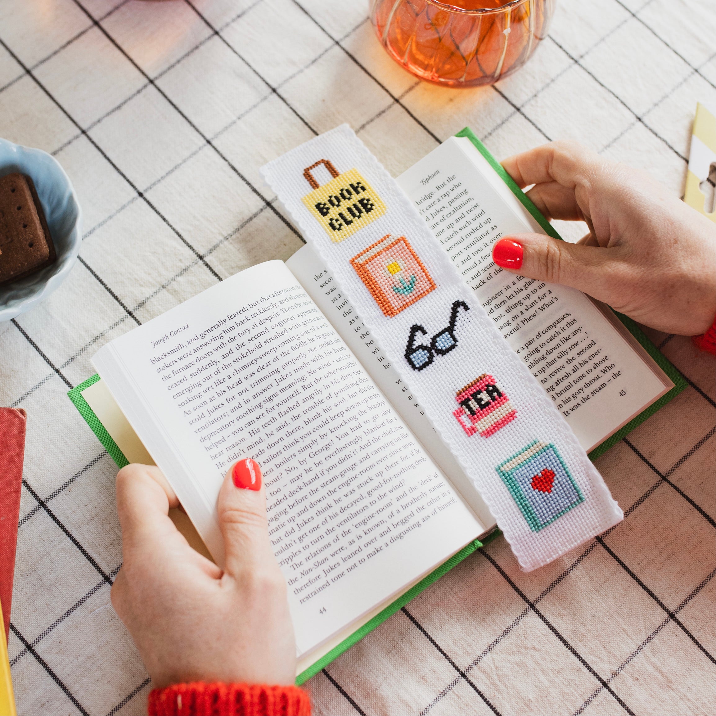 Bookish Bookmark Cross Stitch Kit