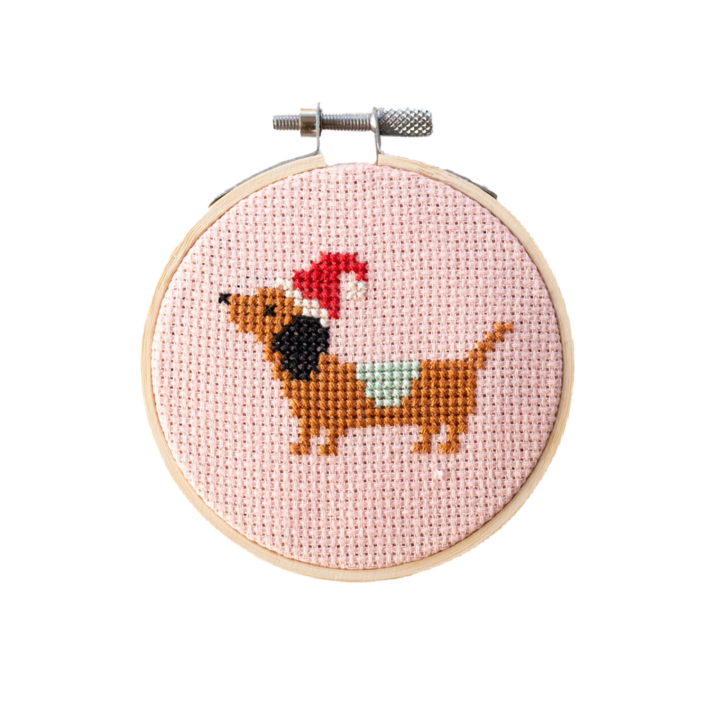 Christmas Dachshund Cross Stitch Kit