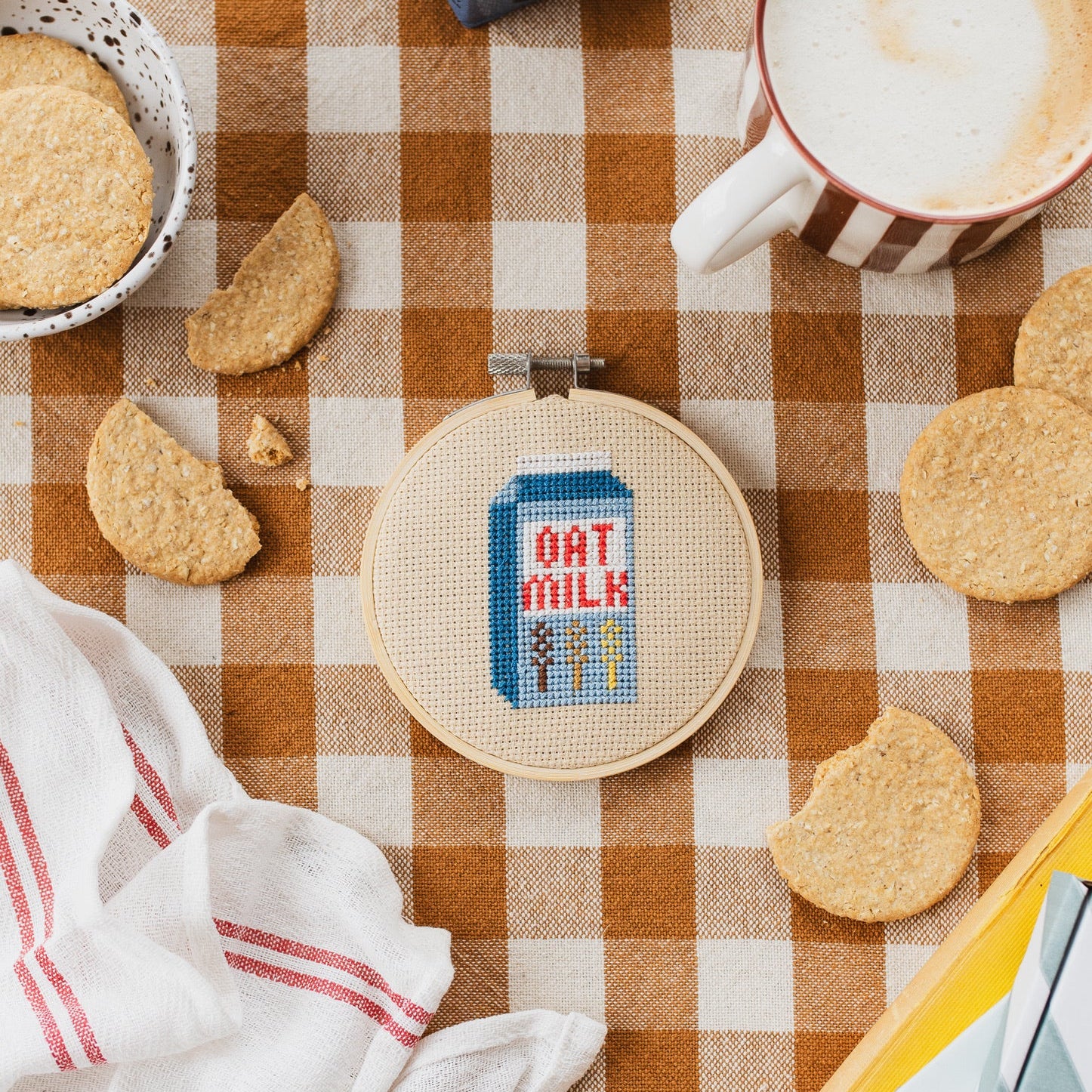 Oat Milk Cross Stitch Kit