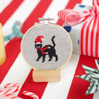 Black Cat Christmas Cross Stitch Kit