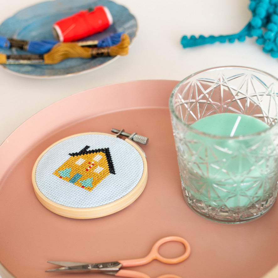 Christmas House Mini Cross Stitch PDF Pattern – Instant Download