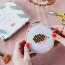 Load image into Gallery viewer, Hedgehog Cross Stitch Kit