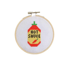 Load image into Gallery viewer, Hot Sauce Cross Stitch Kit