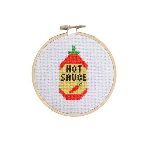 Hot Sauce Cross Stitch Kit