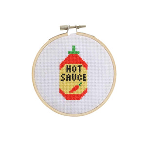 Hot Sauce Cross Stitch Kit