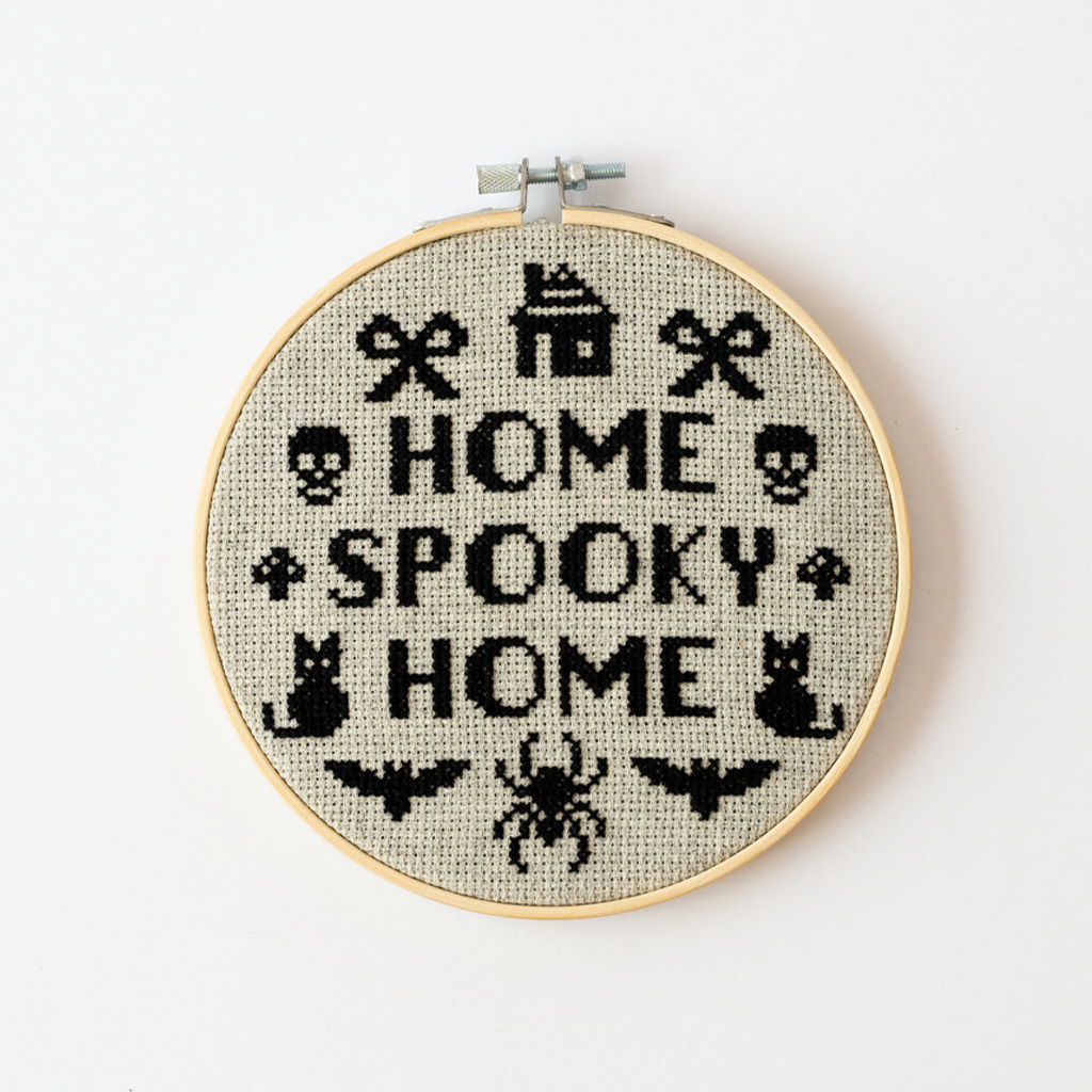 Home Spooky Home Cross Stitch PDF Pattern – Instant Download