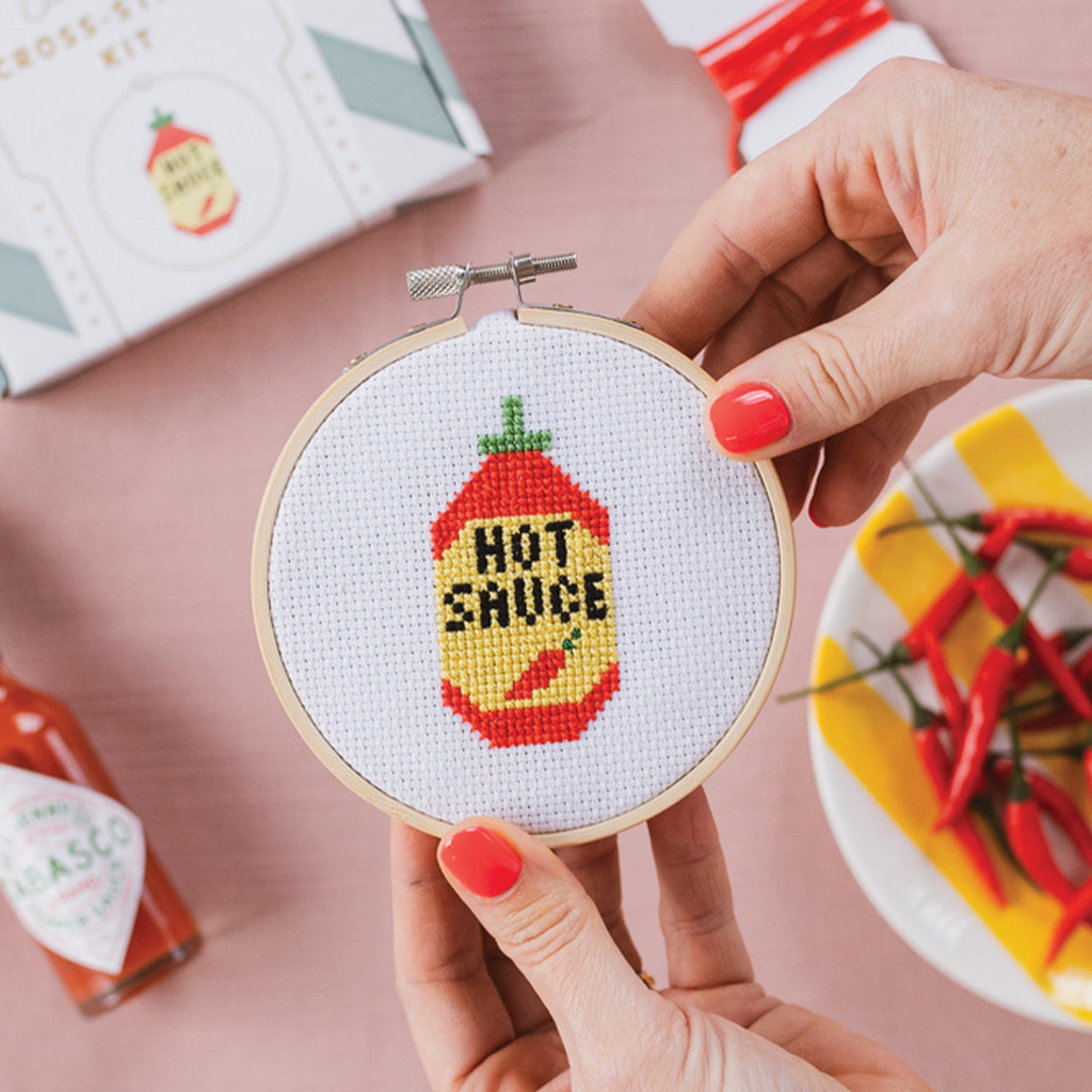 Hot Sauce Cross Stitch Kit