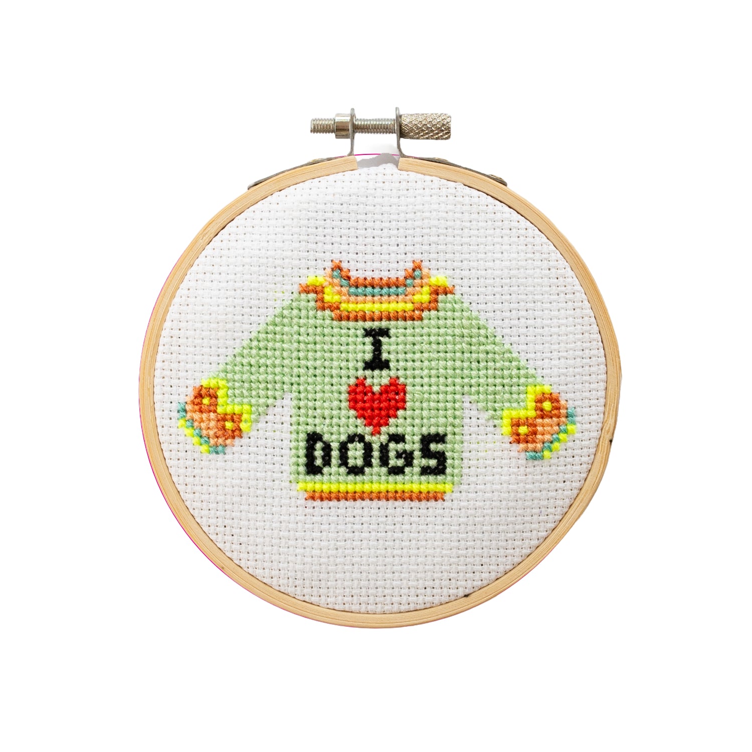 I Love Dogs Mini Cross Stitch PDF Pattern – Instant Download