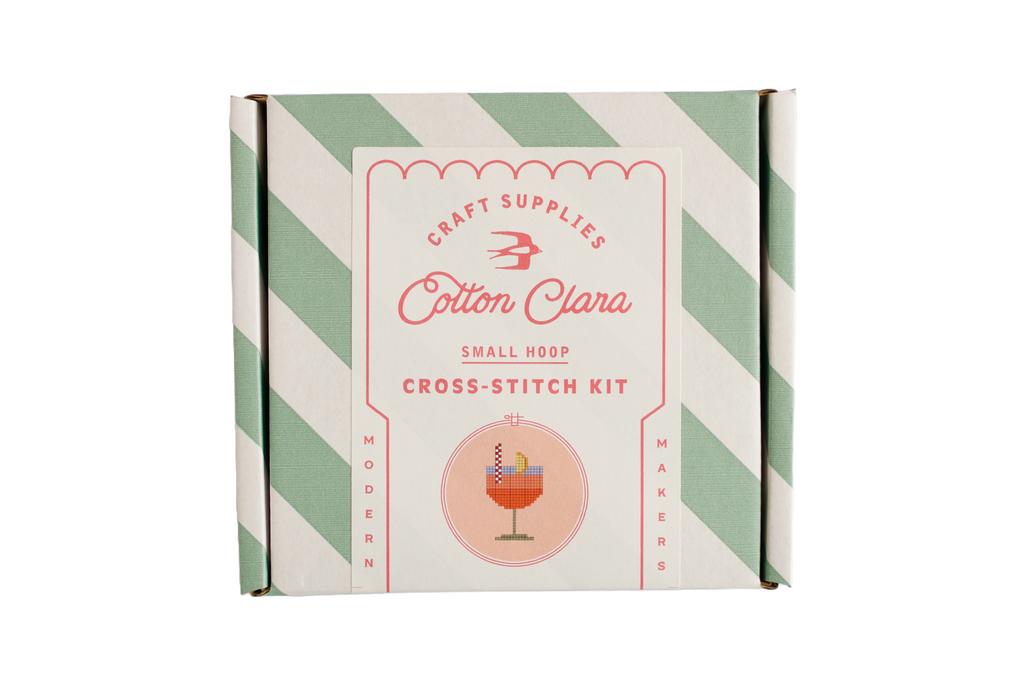 Aperol Cocktail Cross Stitch Kit