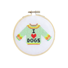 Load image into Gallery viewer, I Love Dogs Cross Stitch Kit