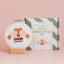 Load image into Gallery viewer, I Love Books Cross Stitch Kit