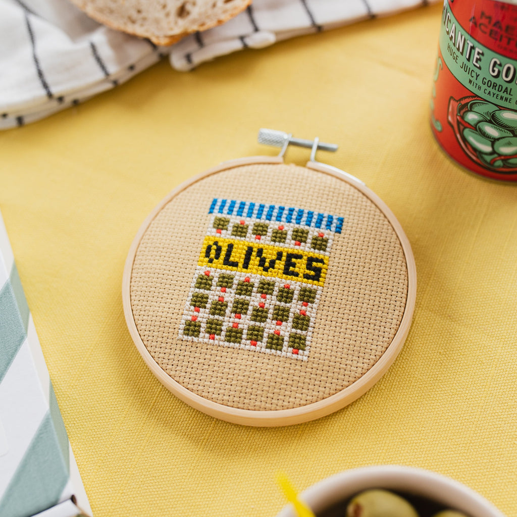 Olives Mini Cross Stitch PDF Pattern – Instant Download