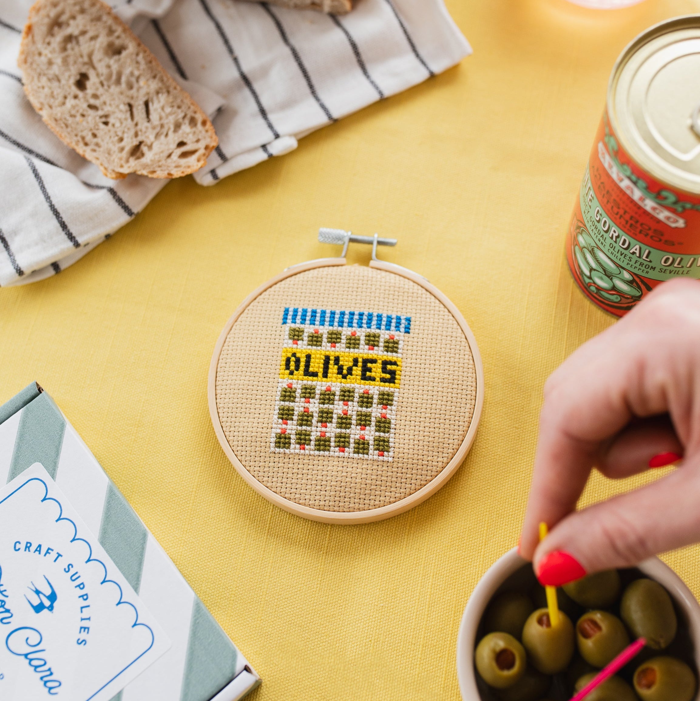 Olives Mini Cross Stitch PDF Pattern – Instant Download