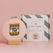 Load image into Gallery viewer, Pickle Jar Cross Stitch Kit