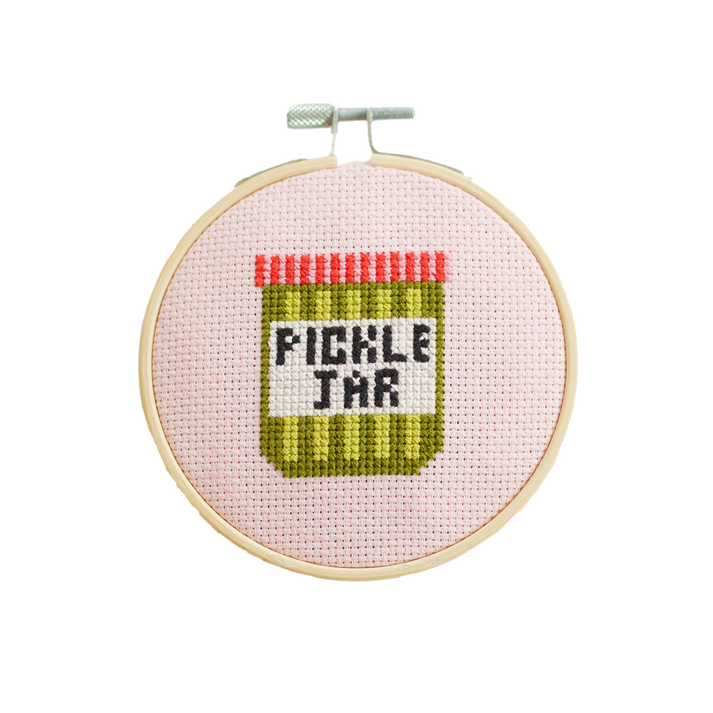 Pickle Jar Cross Stitch Kit