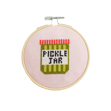 Load image into Gallery viewer, Pickle Jar Cross Stitch Kit