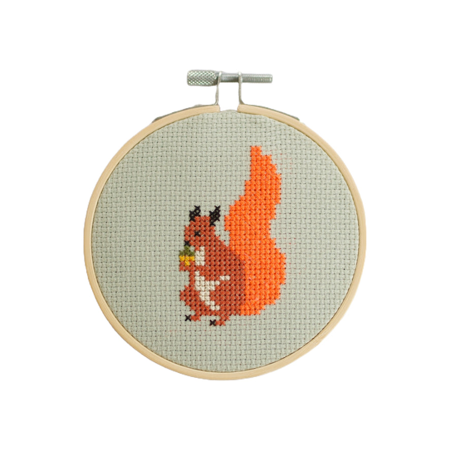 Squirrel Mini Cross Stitch PDF Pattern – Instant Download