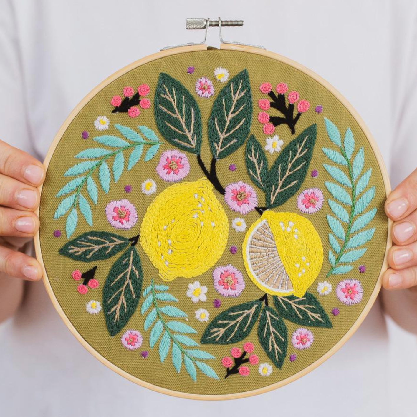 Lemon Floral Embroidery - One Off Box