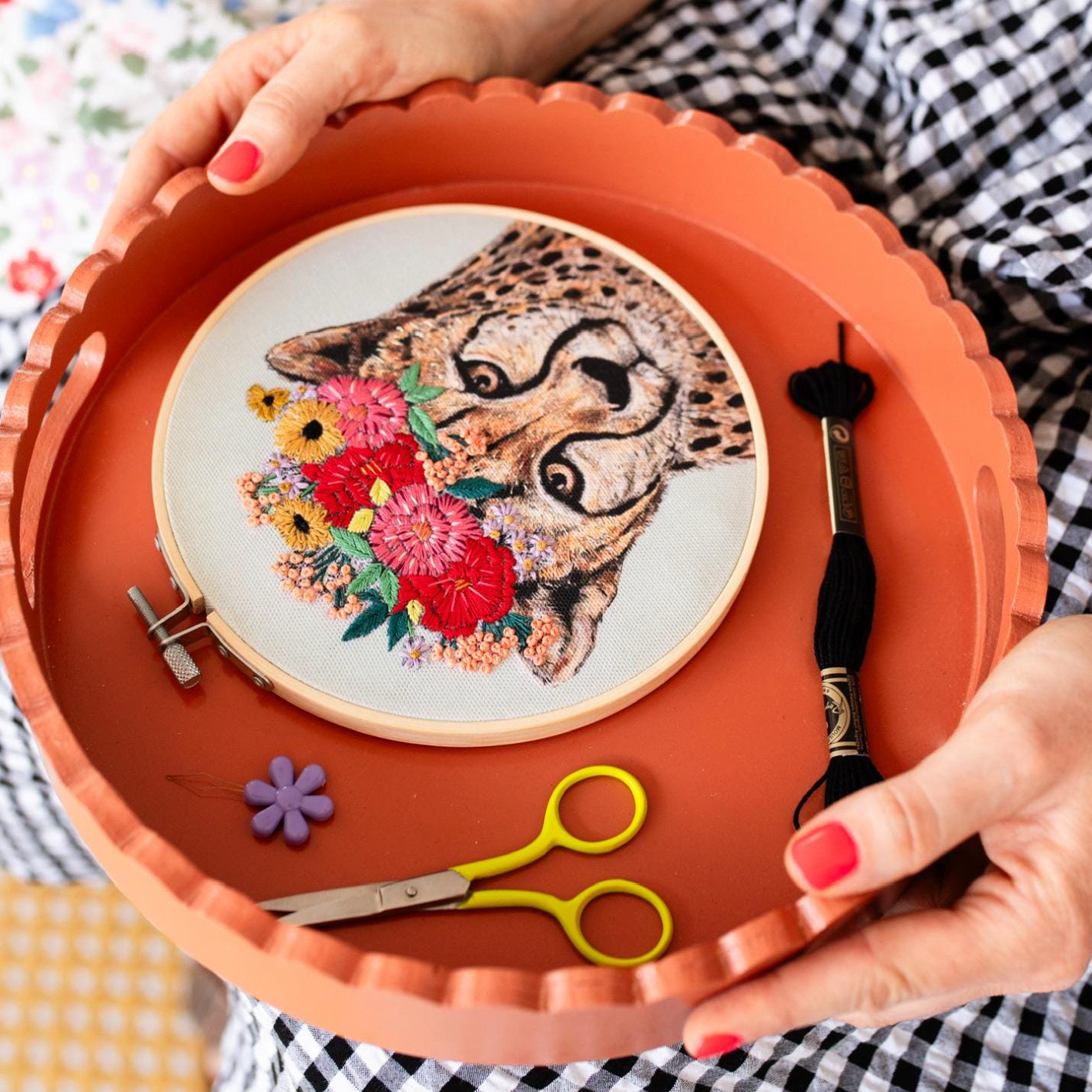 Floral Cheetah Embroidery - One Off Box