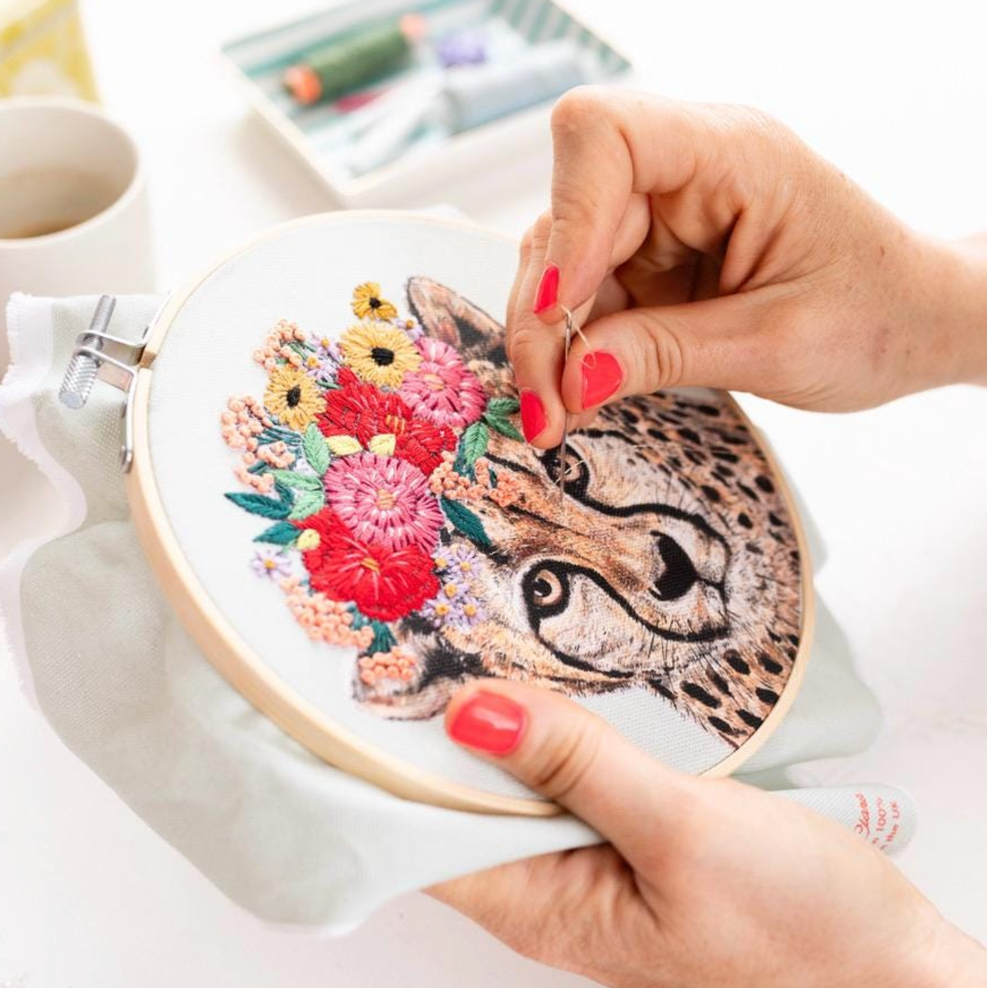 Floral Cheetah Embroidery - One Off Box