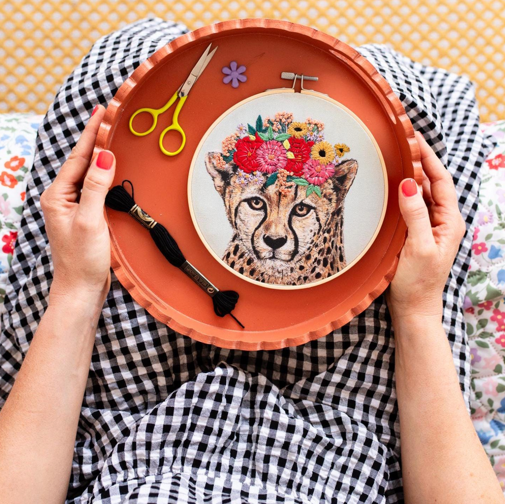 Floral Cheetah Embroidery - One Off Box