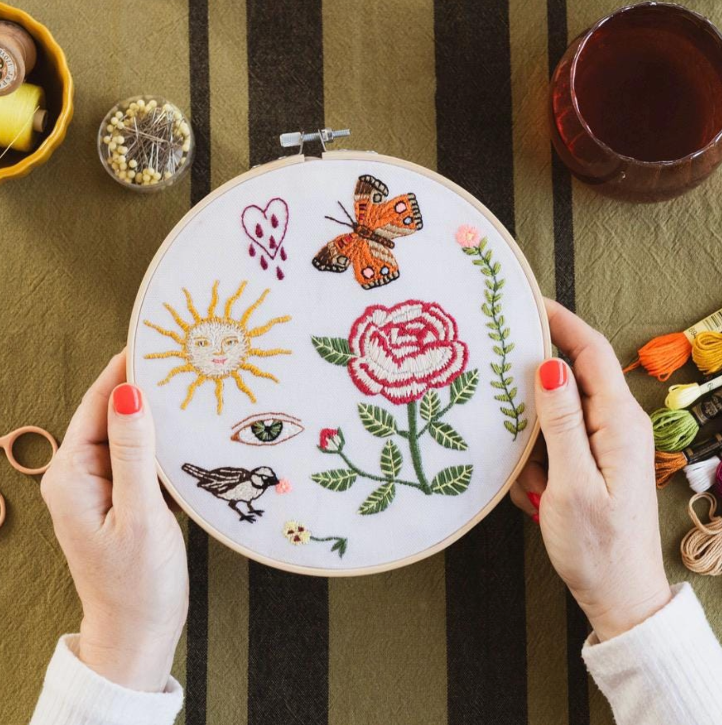 Sun Eye Butterfly Embroidery - One Off Box