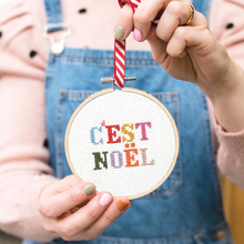 Load image into Gallery viewer, C&#39;est Noel Christmas Cross Stitch PDF Pattern – Instant Download