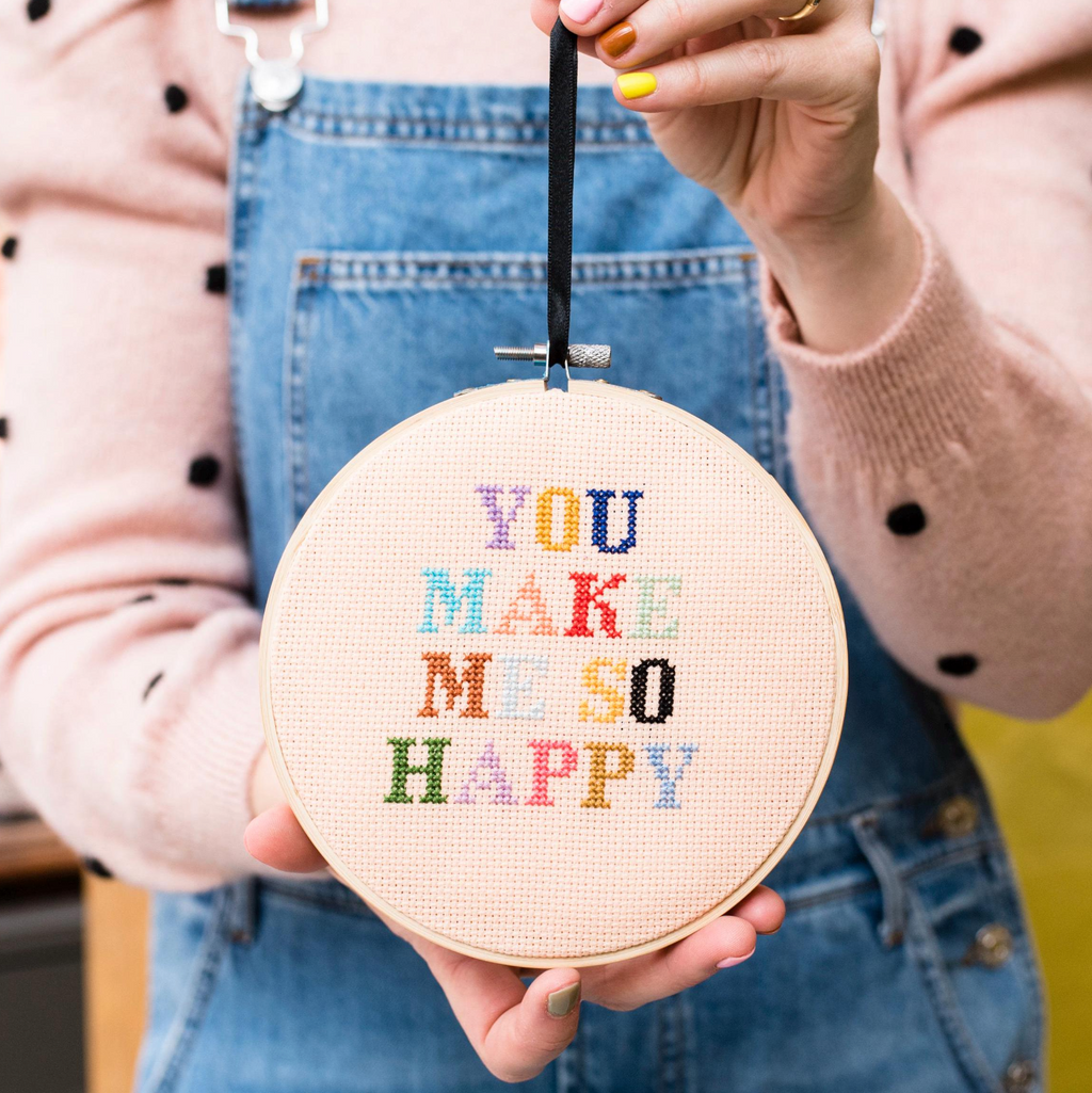 You make me so happy Cross Stitch PDF Pattern – Instant Download