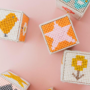 Needlepoint Baby Blocks PDF Pattern - Instant Download