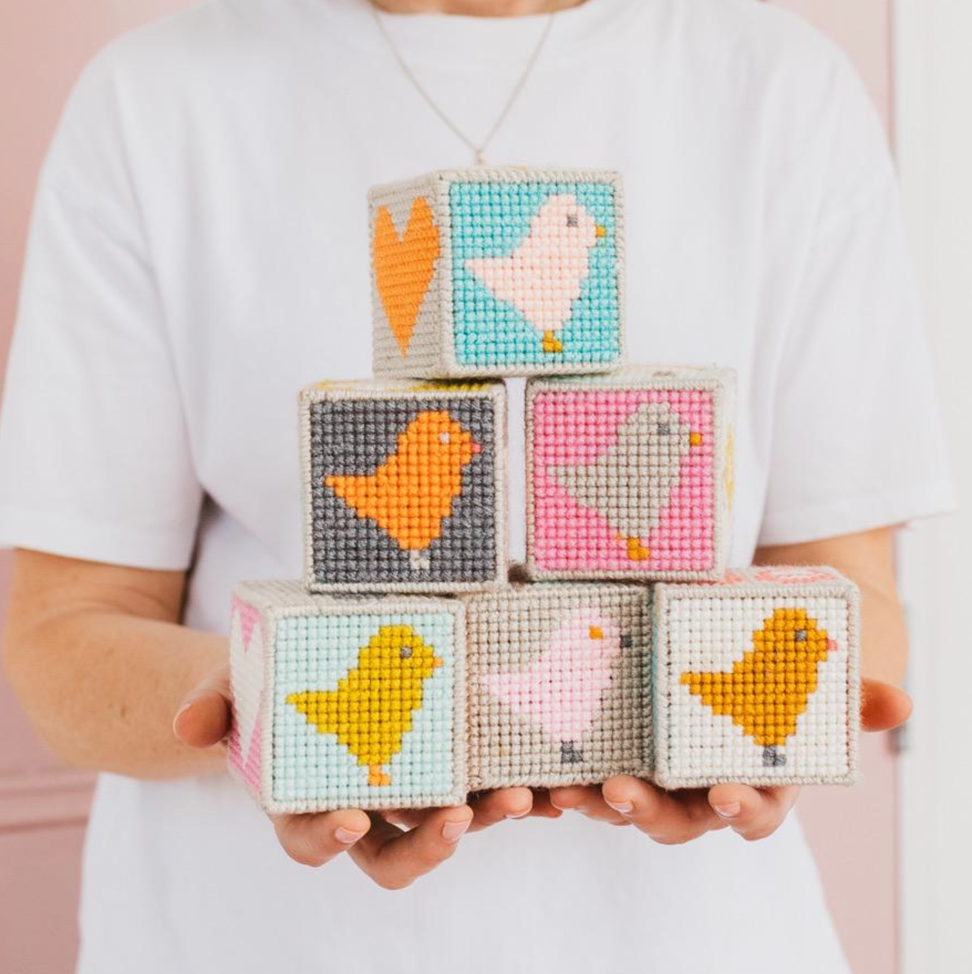 Needlepoint Baby Blocks PDF Pattern - Instant Download
